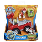 PATRULA CATELUSILOR SET VEHICUL CU CATELUS MARSHALL SI FIGURINA DINO SURPRIZA SuperHeroes ToysZone