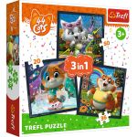 PUZZLE TREFL 3IN1 44 CATS PISICILE DRAGALASE SuperHeroes ToysZone