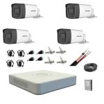 Kit sistem complet 4 camere supraveghere Hikvision 1080P 40 m IR lentila 2.8mm hard 1tb SafetyGuard Surveillance