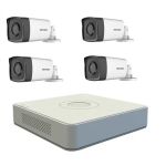 Kit supraveghere Hikvision Turbo HD 1080P cu 4 camere cu IR 80 m, vizualizare pe internet SafetyGuard Surveillance