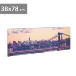 Tablou decorativ cu LED - „New York” - 2 x AA, 38 x 78 cm Best CarHome