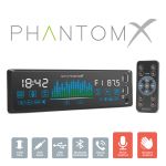 Player auto „PhantomX” - 1 DIN - 4 x 50 W - versiune gestuală - BT - MP3 - AUX - USB Best CarHome
