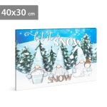 Tablou LED -  "Let it snow" - 2 baterii AA - 40 x 30 cm (58479) Best CarHome
