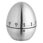 Timer analog pentru bucatarie EGG, forma ou, otel inoxidabil, argintiu, TFA 38.1026 Children SafetyCare