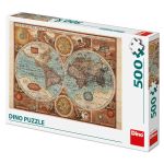 Puzzle - Harta lumii din 1626 (500 piese) PlayLearn Toys