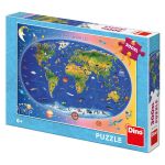 Puzzle XL - Harta Lumii (300 piese) PlayLearn Toys