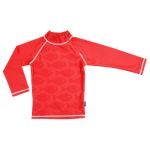 Tricou de baie Fish Red marime 110-116 protectie UV Swimpy for Your BabyKids