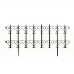 Bordura Gardulet Decorativ Plastic pentru Gazon sau Flori, Dimensiuni 61x30cm, Negru