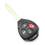 Toyota carcasa cheie 3+1 butoane cu buton rosu panica (fara logo) Best CarHome