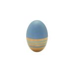 Maraca jucarie muzicala in forma de ou, din lemn, albastra, MAMAMEMO EduKinder World