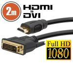 Cablu DVI-D / HDMI • 2 m cu conectoare placate cu aur Best CarHome