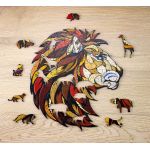 Puzzle din lemn, Lion, 100 piese @ EWA EduKinder World