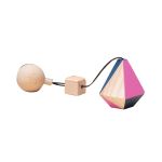 Jucarie Montessori din lemn, poliedru pentru centru activitati, roz-albastru, Mobbli EduKinder World