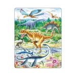Puzzle maxi Dinozauri, orientare tip portret,  35 de piese, Larsen EduKinder World