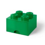 LEGO Cutie depozitare LEGO 2x2 cu sertar, verde Quality Brand