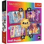 PUZZLE TREFL RAINBOW HIGH 4IN1 PAPUSILE FASHION SuperHeroes ToysZone