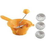 Masina de Pasat Rosii si Legume Tilly 24cm cu 3 Site Italia Material Plastic si Inox pentru Macinat si Stors Suc de Rosii si Bulion