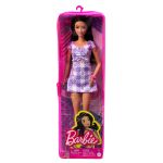 PAPUSA BARBIE FASHIONISTA BRUNETA CU ROCHIE MOV SuperHeroes ToysZone