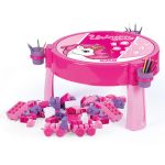 Masuta roz de activitati cu 100 cuburi de construit PlayLearn Toys