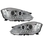 Faruri LED Mercedes Clasa S W221 (2005-2009) Facelift Look Semnalizare Dinamica Secventiala Performance AutoTuning