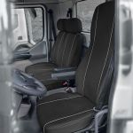 Huse scaun camion dedicate DAF LF set 1+2 locuri - Negru/Gri Garage AutoRide