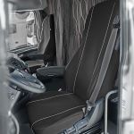 Huse scaun camion dedicate DAF XF set 1+1 locuri - Negru/Gri Garage AutoRide