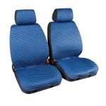 Huse scaun fata din stofa Cover-Tech Fabric 2buc - Albastru/Gri Garage AutoRide