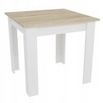 Masa pentru sufragerie/living, Artool, lemn, stejar sonoma si alb, 80x80x75 cm GartenVIP DiyLine