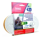 Banda etansare usi si ferestre, alb, profil P 2x3 m, Beorol GartenVIP DiyLine