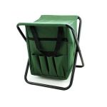 Scaun mini pliabil, gradina, camping, pescuit, cu geanta, verde, max 80 kg, 25x27x32 cm  GartenVIP DiyLine