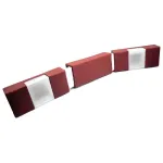 Bordura decorativa, efect caramida, 2 x lampa LED cu iluminare solara, set 10 buc, 2.1 m GartenVIP DiyLine