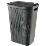 Cos rufe, 2 manere, capac, plastic, antracit, 60 L, 44x35x60 cm, Infinity Recycled, Curver GartenVIP DiyLine