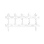 Gard de gradina decorativ, din plastic, alb, 64x34 cm GartenVIP DiyLine