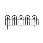 Gard de gradina decorativ, plastic, negru, set 4 buc, 78x34 cm GartenVIP DiyLine
