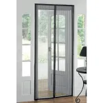 Plasa pentru usa impotriva tantarilor, mustelor si altor insecte, cu magnet, negru, 220x120 cm GartenVIP DiyLine