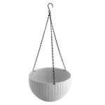 Ghiveci de flori suspendat, alb, 26x16 cm GartenVIP DiyLine