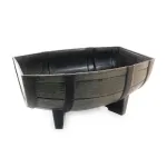 Ghiveci pentru flori, model butoi natural, 41x29x19 cm GartenVIP DiyLine