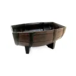 Ghiveci pentru flori, model butoi teak, 41x29x19 cm GartenVIP DiyLine