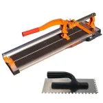 Masina de taiat gresie si faianta, aparat profesional, dispozitiv cu rulmenti, 600 mm, cu gletiera cu zimti, Richmann Exclusive GartenVIP DiyLine