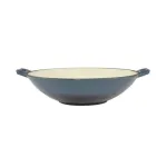 Vas de fonta tip Wok, emailat, albastru, 35.5x11 cm, Perfect Home  GartenVIP DiyLine