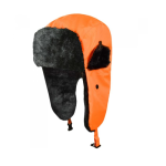 Caciula iarna, de lucru, cu protectie pentru urechi, matlasata, portocaliu fluorescent, marimea 60 GartenVIP DiyLine