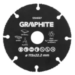 Disc debitat lemn, plastic, 115x22.2 mm, Graphite GartenVIP DiyLine
