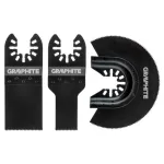 Panza/lama fierastrau, pentru multifunctional, cu carbura tungsten, pentru lemn, 3 buc, Graphite GartenVIP DiyLine