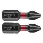 Varfuri, biti, de impact, PH2, set 2 buc, PH2x25 mm, Graphite GartenVIP DiyLine