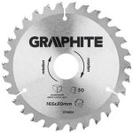 Disc circular vidia, pentru aluminiu, 30 dinti, 165x30 mm, Graphite  GartenVIP DiyLine