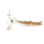 Decoratiune Craciun, Paun, auriu, 34x12x15 cm GartenVIP DiyLine