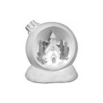 Decoratiune Craciun, polirasina, glob cu braduleti, LED, 2xAAA, 10.5x9x11 cm GartenVIP DiyLine