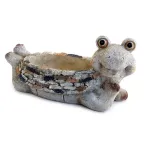 Decoratiune gradina, ceramica, broasca cu ghiveci, 35x16x17 cm GartenVIP DiyLine
