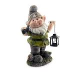 Decoratiune gradina, ceramica, pitic cu felinar si harlet, 25x20x45 cm GartenVIP DiyLine