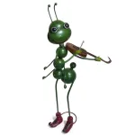 Decoratiune gradina, metalica, greiere cu vioara, 27x17x68 cm GartenVIP DiyLine